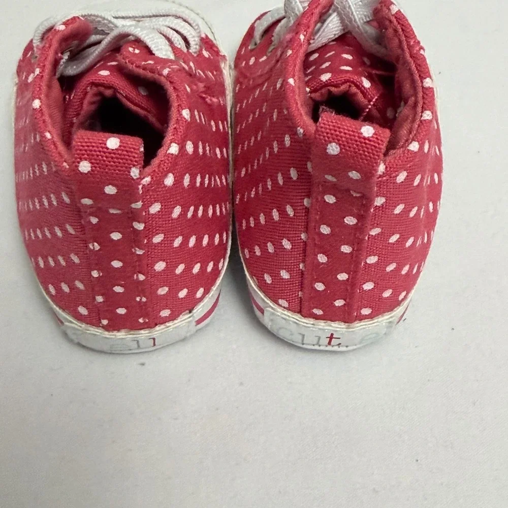 Carter's & Baby B'gosh Newborn Crib Shoes Bundle Pink Polka Dot Brown Quilted